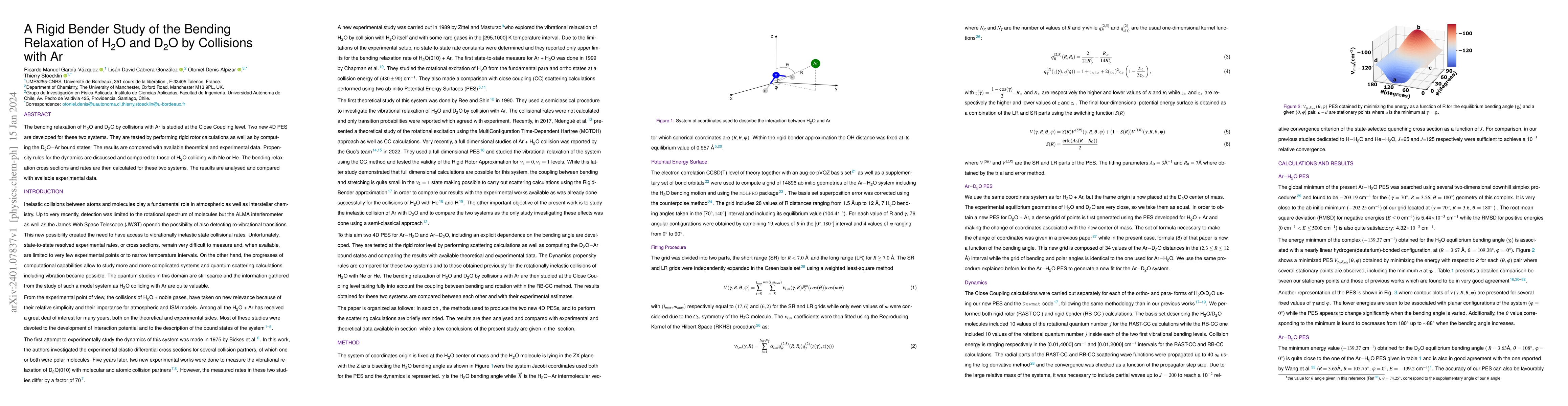 Thumbnail for A rigid bender study of the bending relaxation of H2O and D2O by
  collisions with Ar