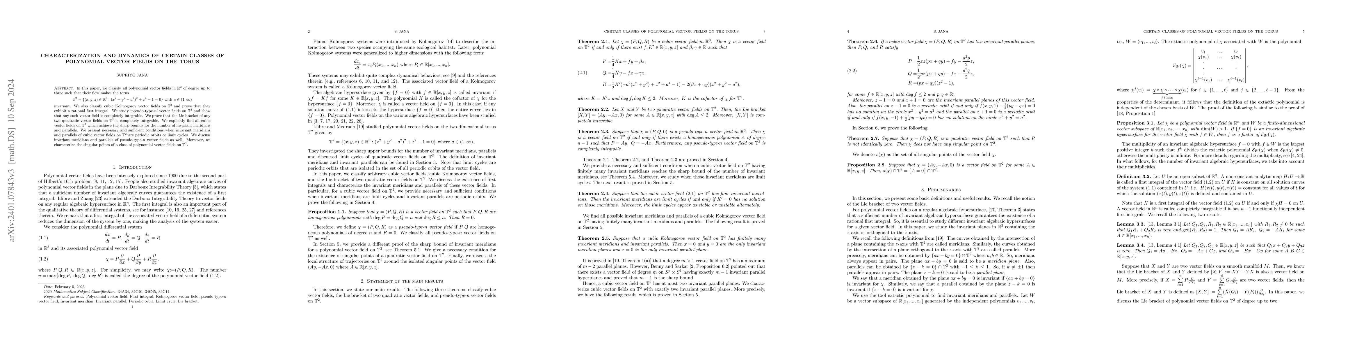 Thumbnail for Integrability and periodic orbits of polynomial vector fields on the
  torus