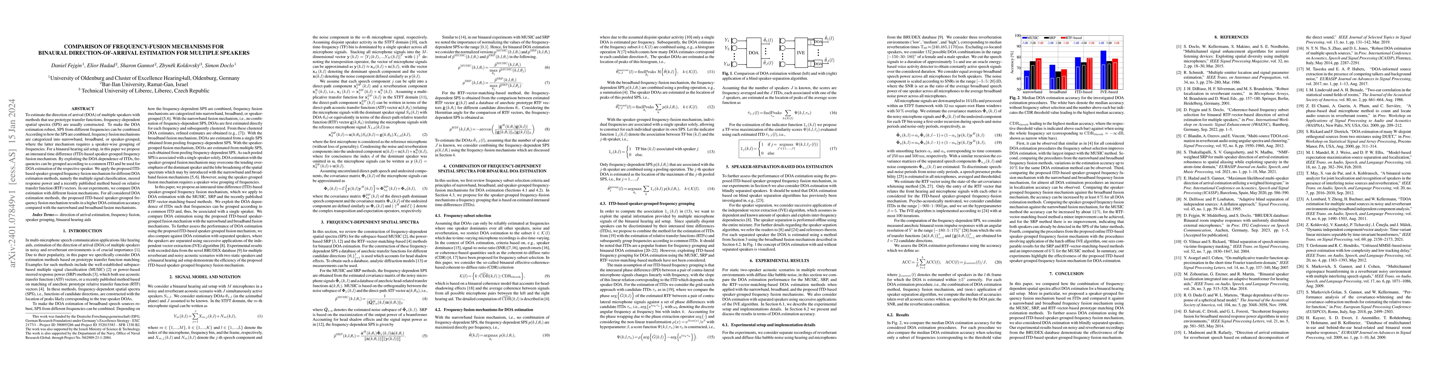 Thumbnail for Comparison of Frequency-Fusion Mechanisms for Binaural
  Direction-of-Arrival Estimation for Multiple Speakers