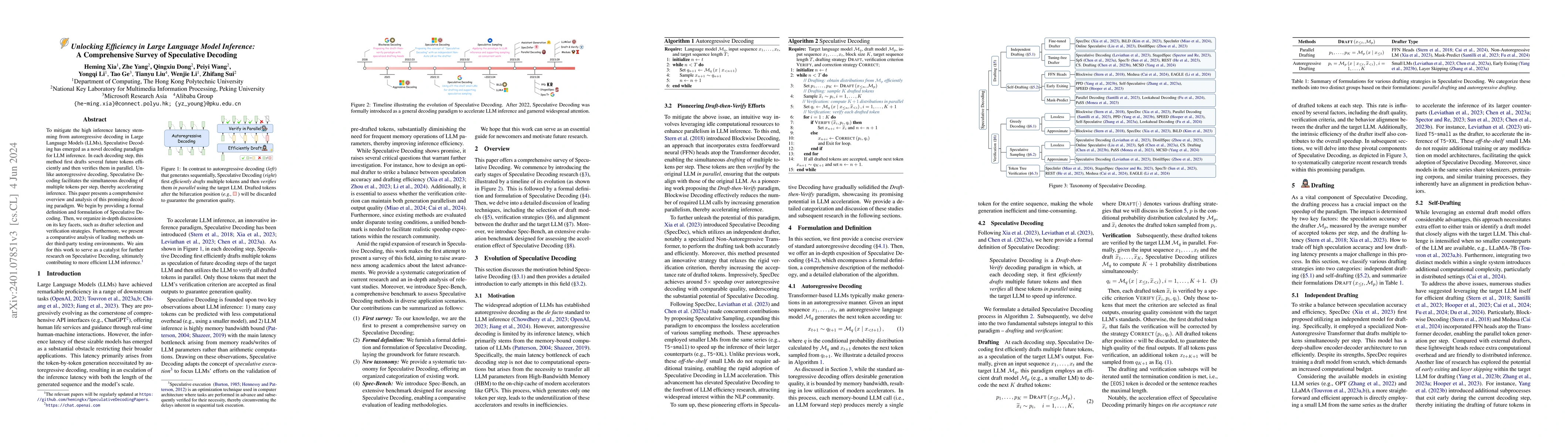 Thumbnail for Unlocking Efficiency in Large Language Model Inference: A Comprehensive
  Survey of Speculative Decoding