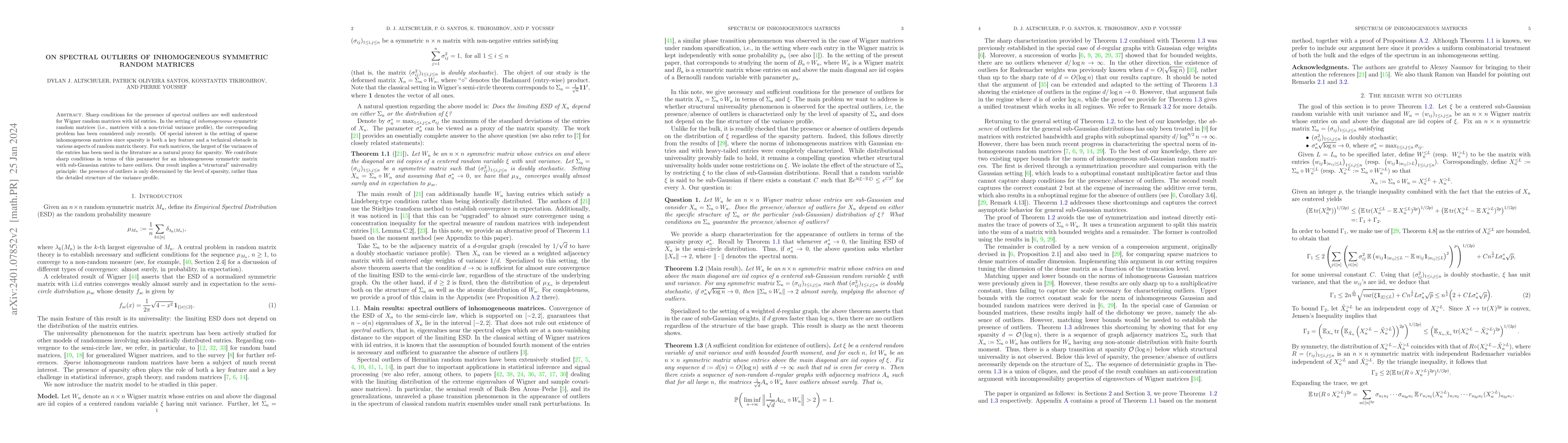 Thumbnail for On spectral outliers of inhomogeneous symmetric random matrices