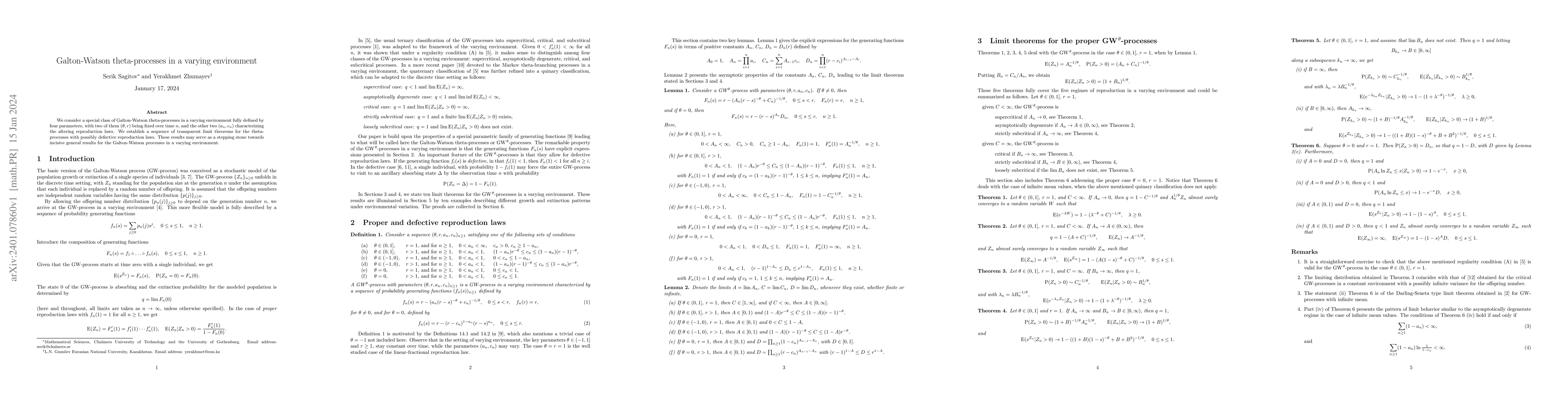 Thumbnail for Galton-Watson theta-processes in a varying environment
