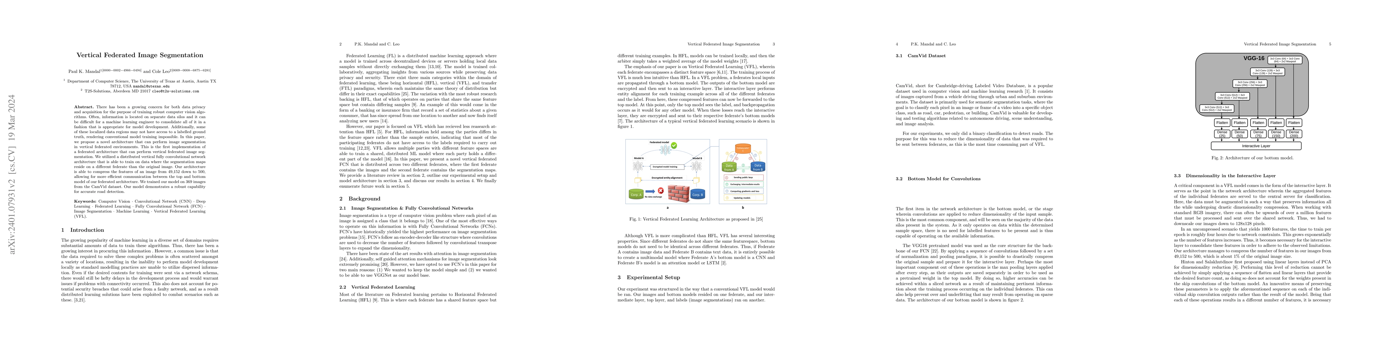 Thumbnail for Vertical Federated Image Segmentation