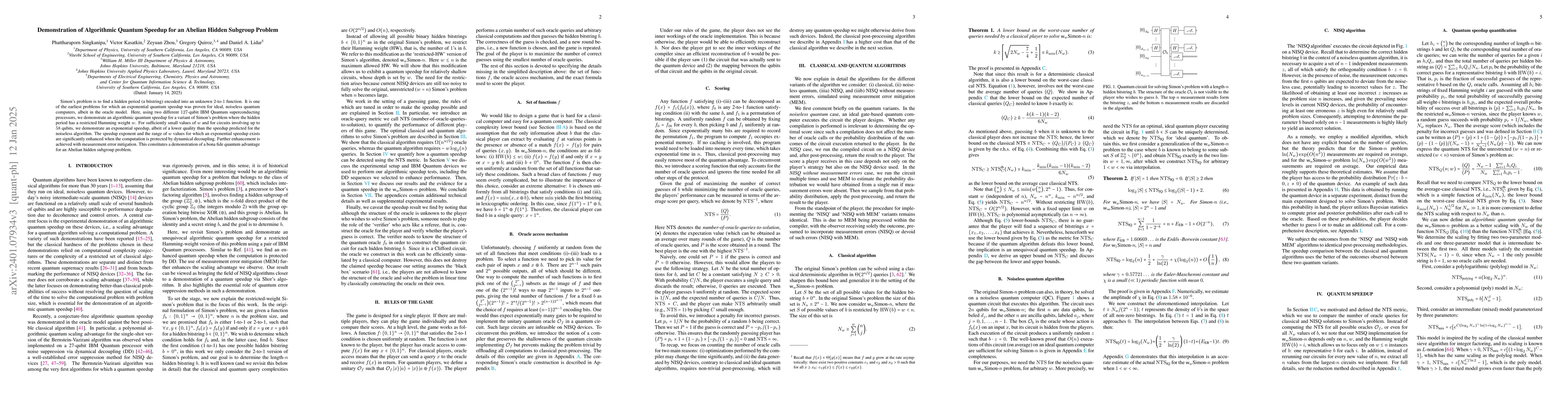 Thumbnail for Demonstration of Algorithmic Quantum Speedup for an Abelian Hidden
  Subgroup Problem