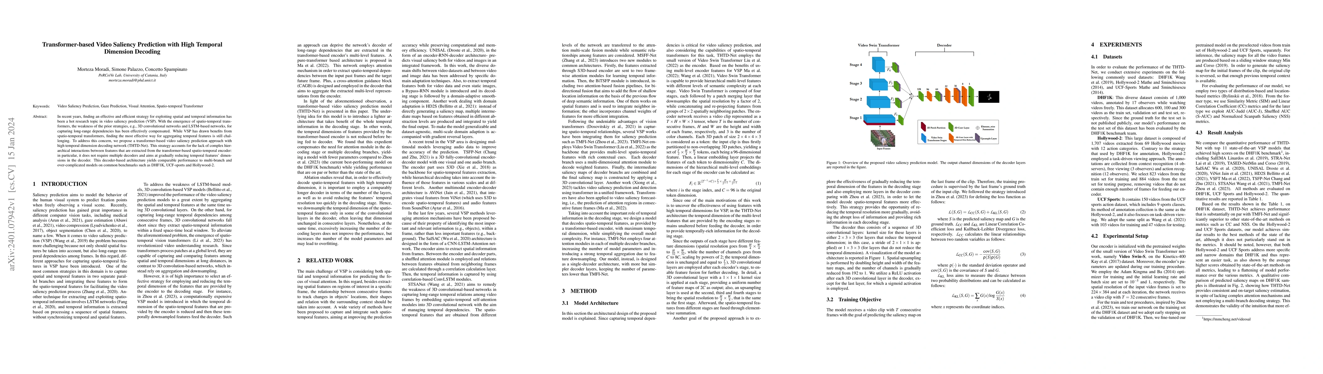 Thumbnail for Transformer-based Video Saliency Prediction with High Temporal Dimension
  Decoding