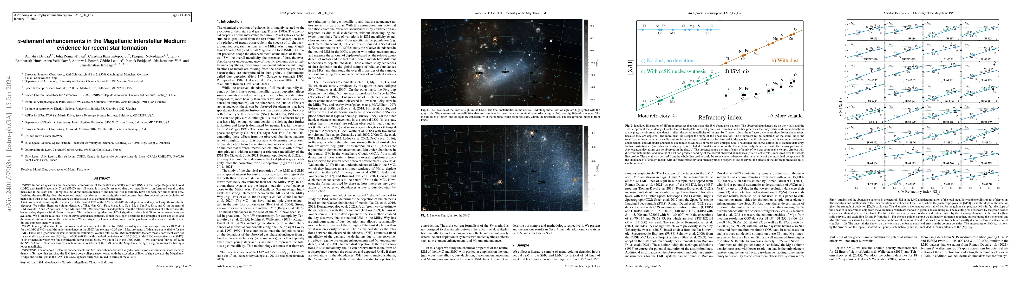 Thumbnail for {\alpha}-element enhancements in the Magellanic Interstellar Medium:
  evidence for recent star formation