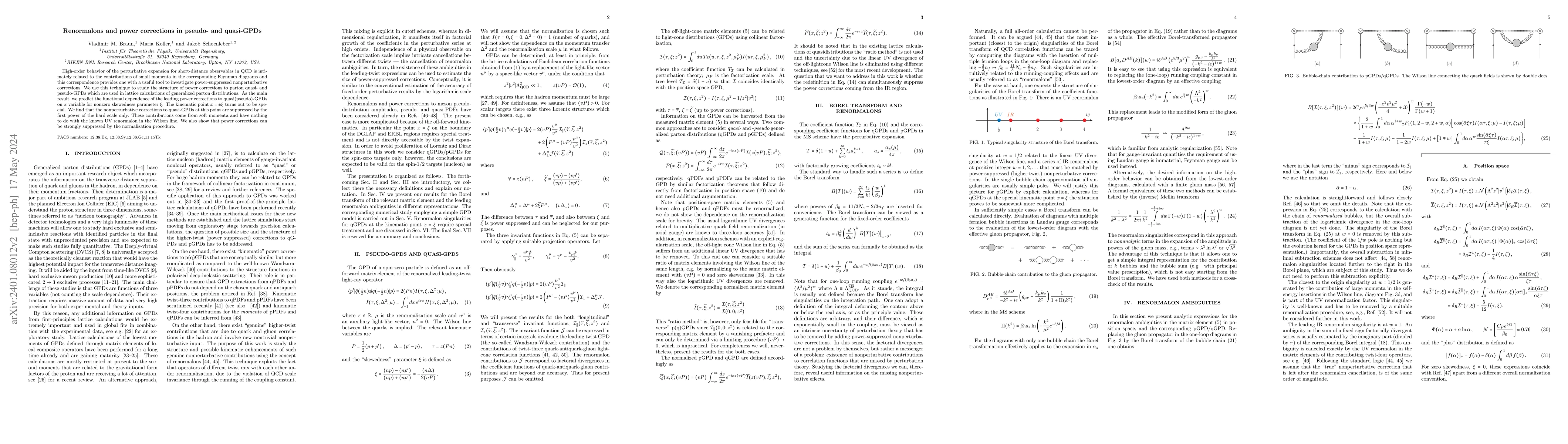 Thumbnail for Renormalons and power corrections in pseudo- and quasi-GPDs