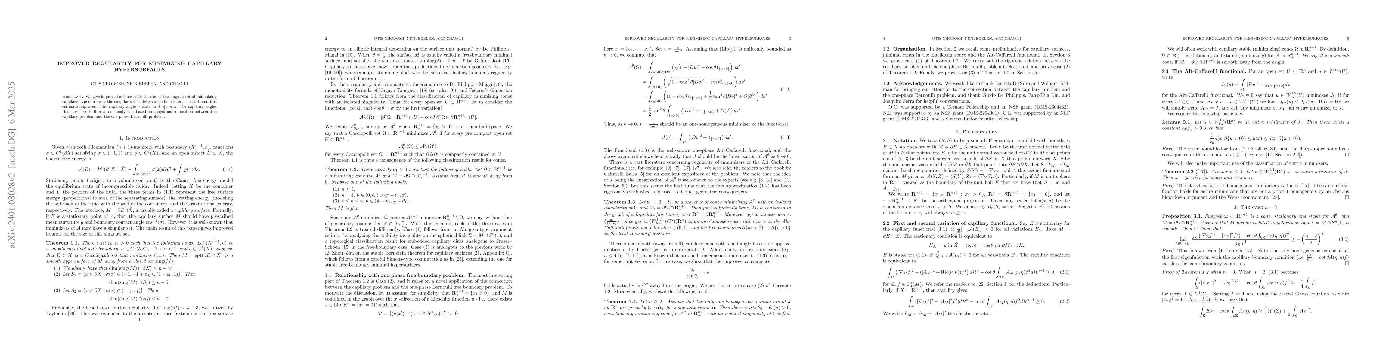 Thumbnail for Improved regularity for minimizing capillary hypersurfaces