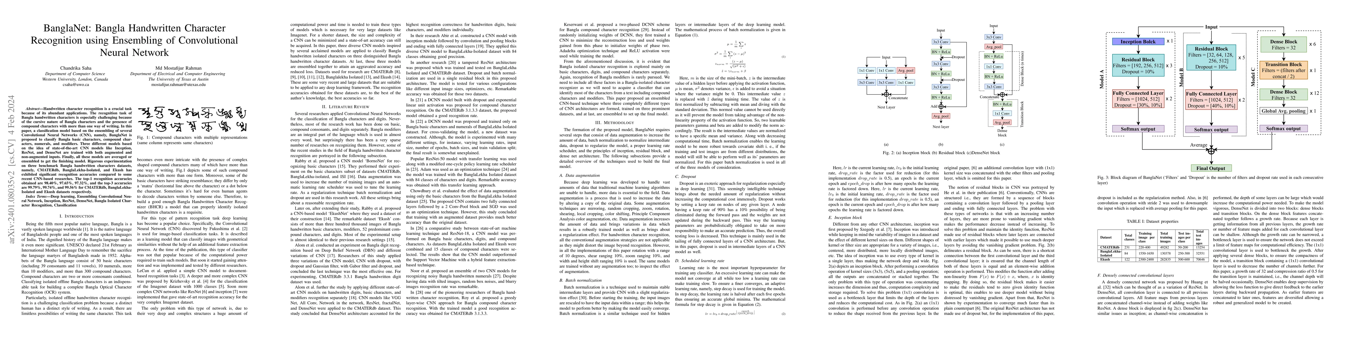 Thumbnail for BanglaNet: Bangla Handwritten Character Recognition using Ensembling of
  Convolutional Neural Network