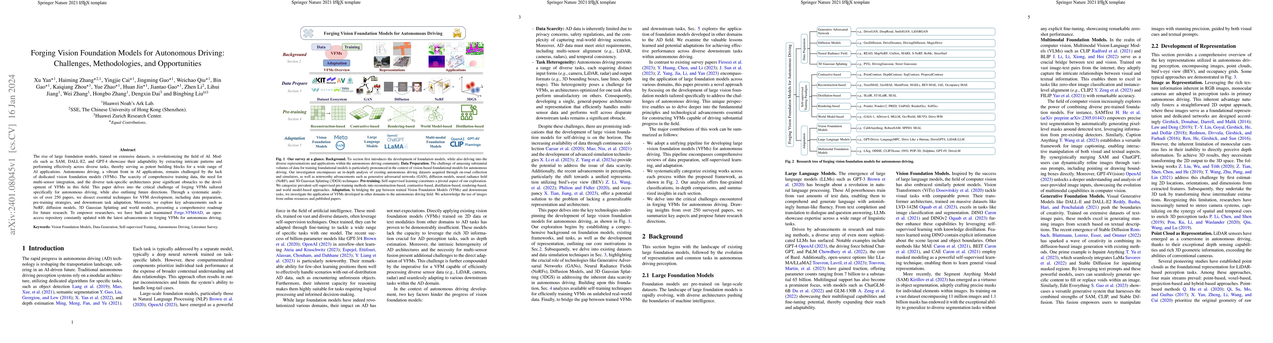 Thumbnail for Forging Vision Foundation Models for Autonomous Driving: Challenges,
  Methodologies, and Opportunities