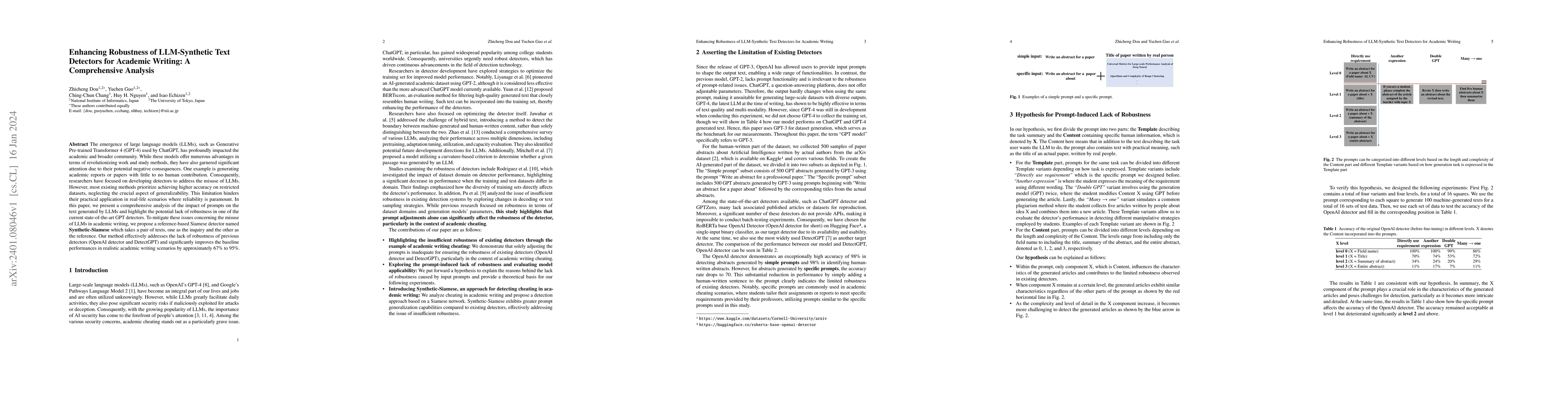 Thumbnail for Enhancing Robustness of LLM-Synthetic Text Detectors for Academic
  Writing: A Comprehensive Analysis