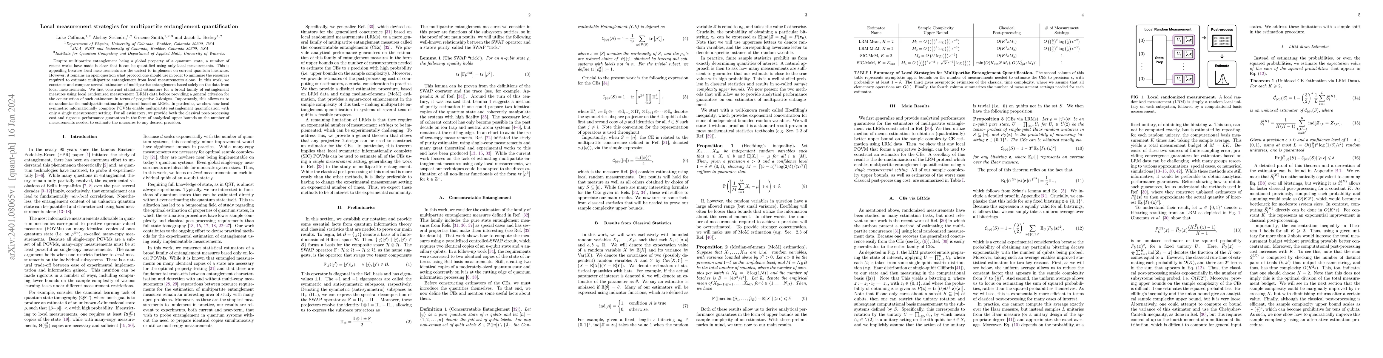 Thumbnail for Local measurement strategies for multipartite entanglement
  quantification