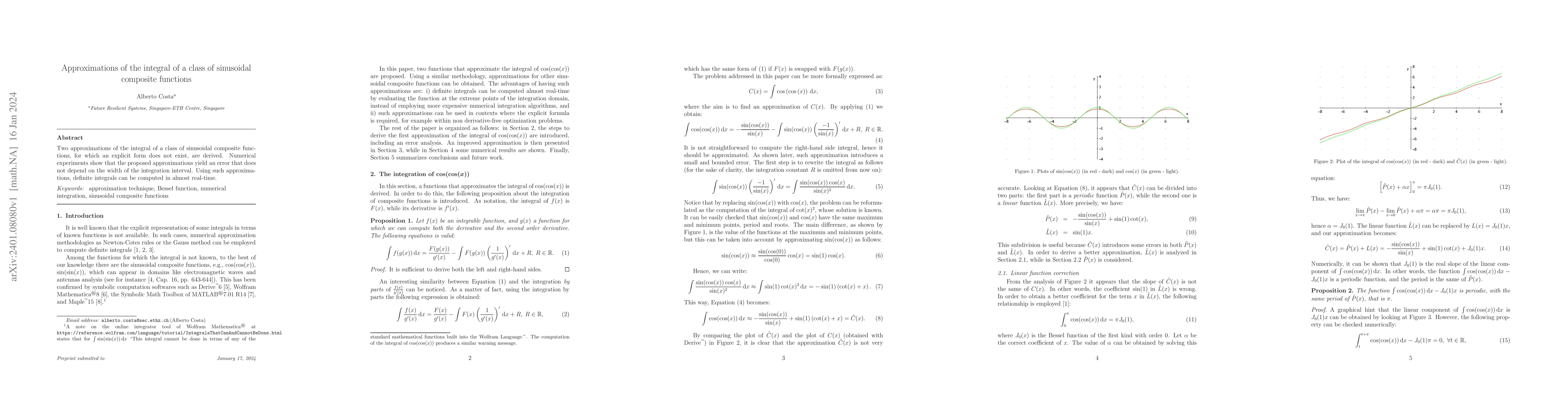 Thumbnail for Approximations of the integral of a class of sinusoidal composite
  functions