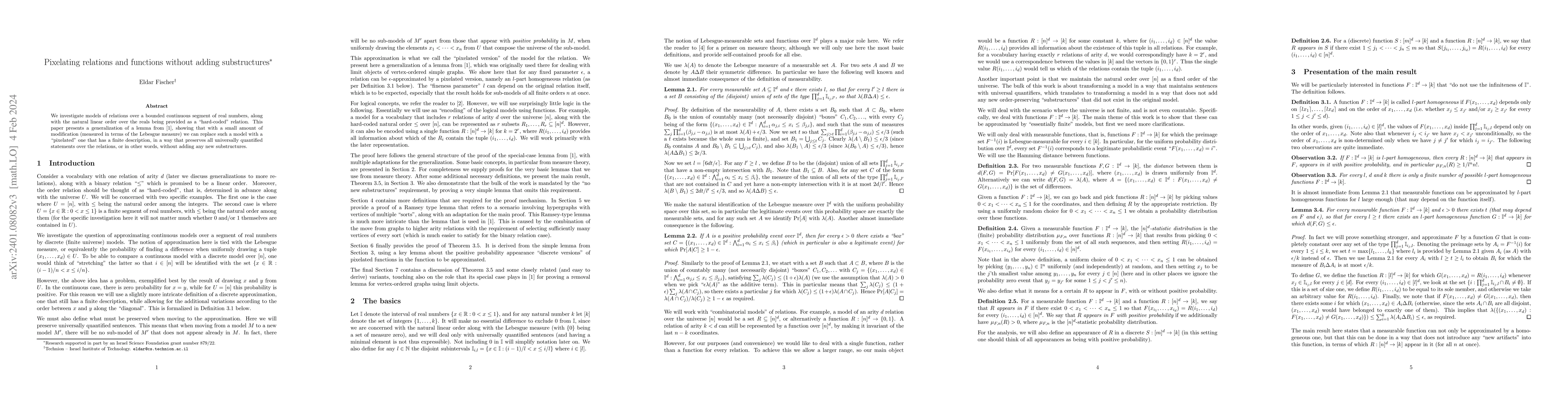 Thumbnail for Pixelating Relations and Functions Without Adding Substructures