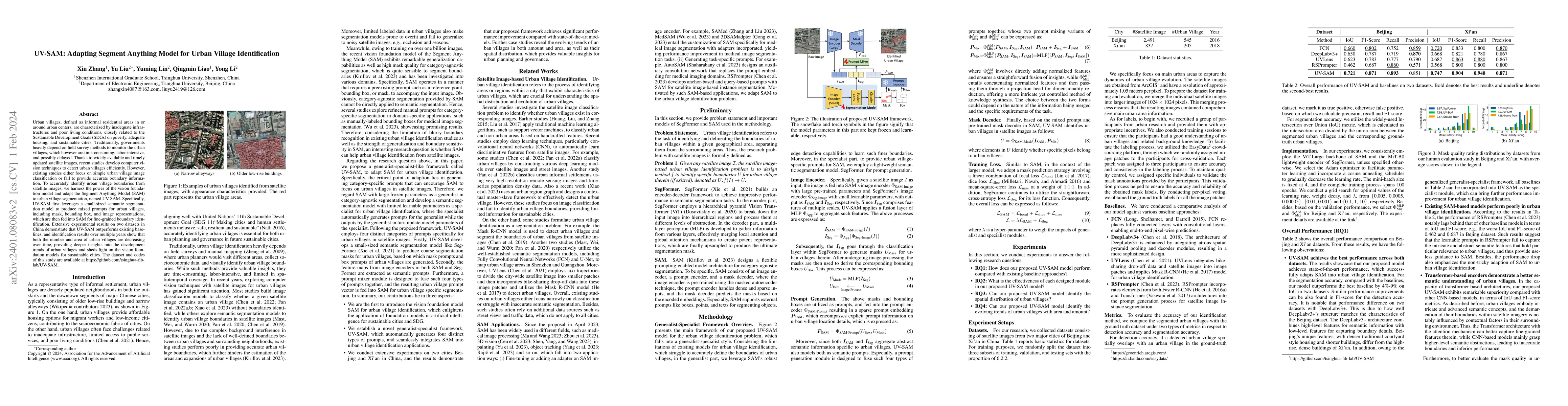 Thumbnail for UV-SAM: Adapting Segment Anything Model for Urban Village Identification