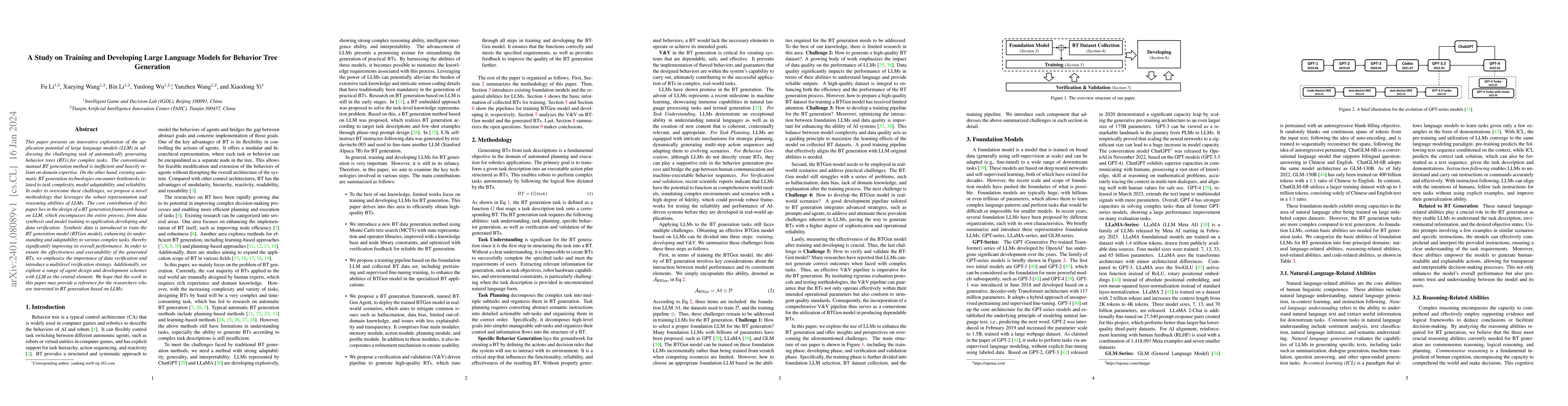 Thumbnail for A Study on Training and Developing Large Language Models for Behavior
  Tree Generation