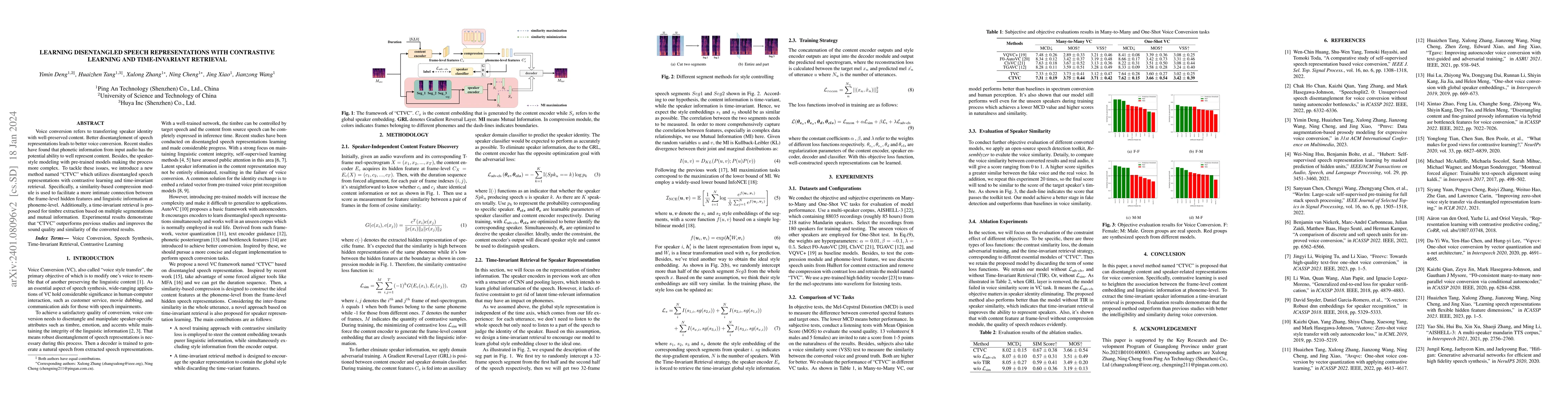 Thumbnail for Learning Disentangled Speech Representations with Contrastive Learning
  and Time-Invariant Retrieval