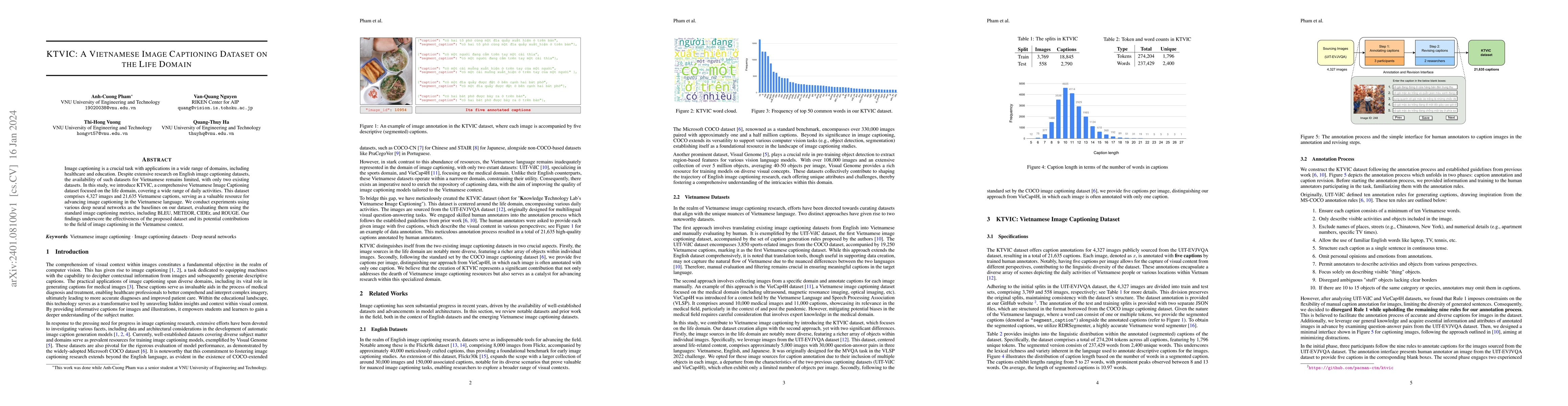 Thumbnail for KTVIC: A Vietnamese Image Captioning Dataset on the Life Domain