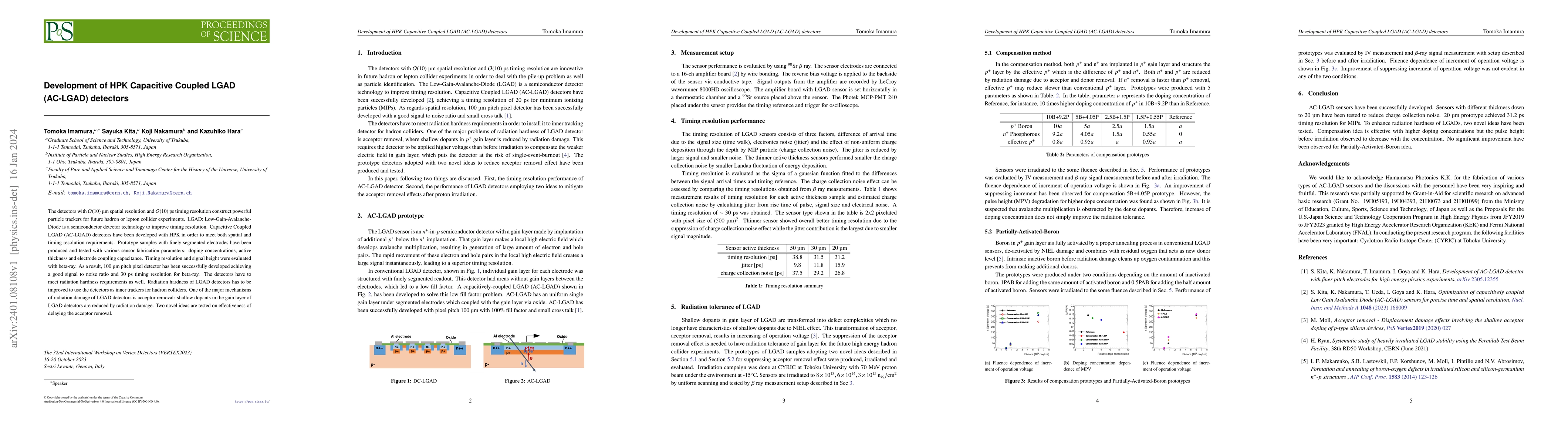 Thumbnail for Development of HPK Capacitive Coupled LGAD (AC-LGAD) detectors