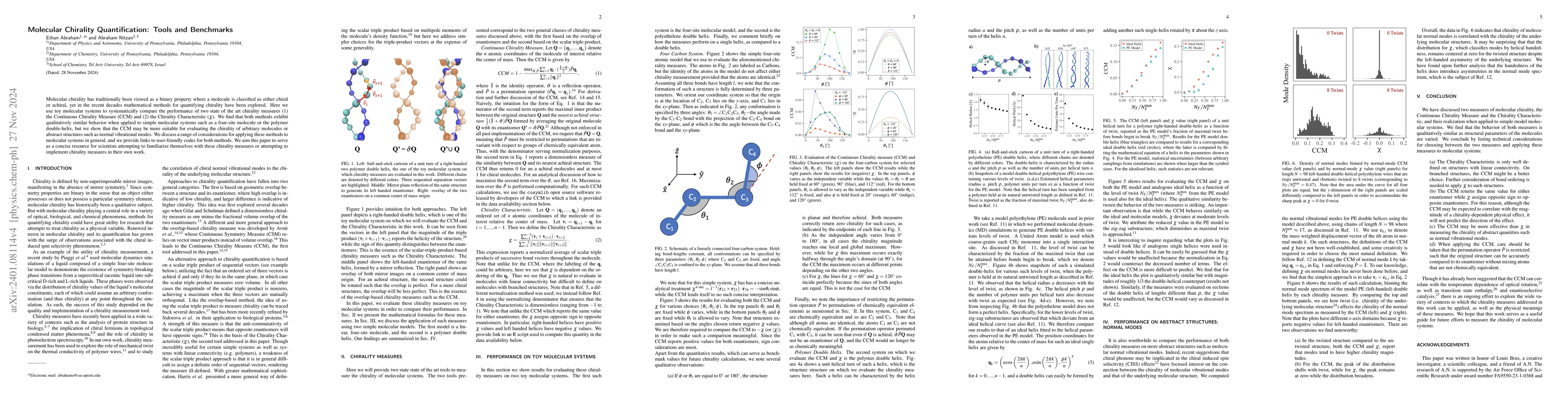 Thumbnail for Molecular chirality quantification: Tools and benchmarks