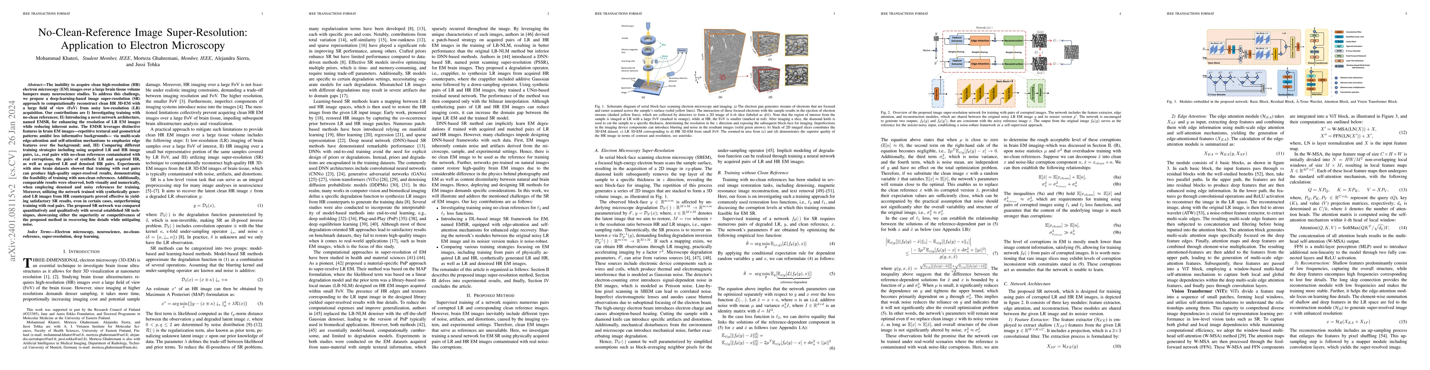 Thumbnail for No-Clean-Reference Image Super-Resolution: Application to Electron
  Microscopy