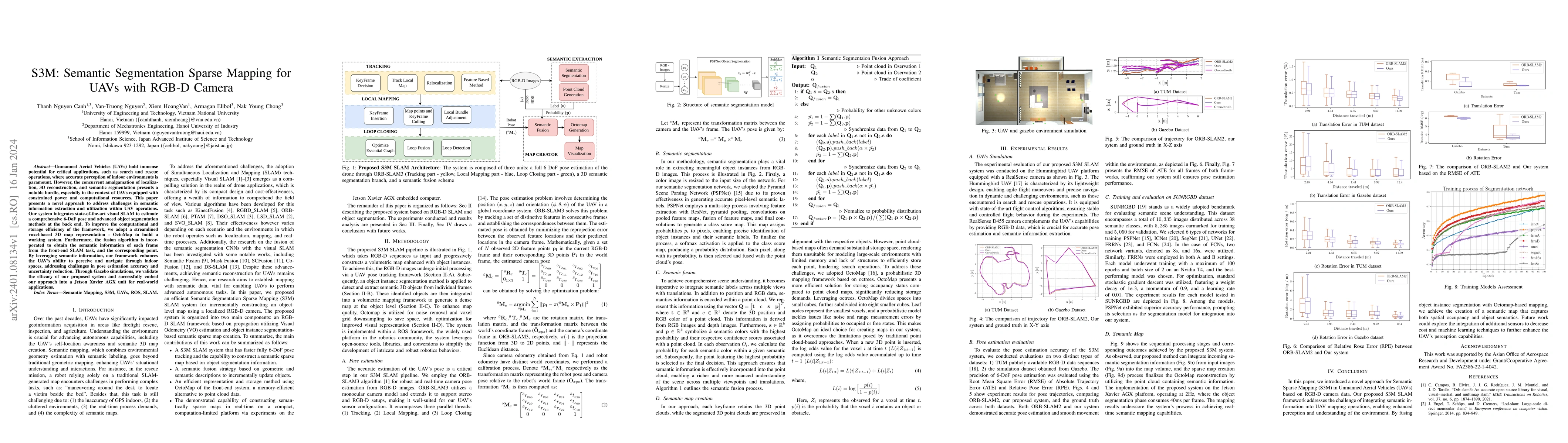 Thumbnail for S3M: Semantic Segmentation Sparse Mapping for UAVs with RGB-D Camera