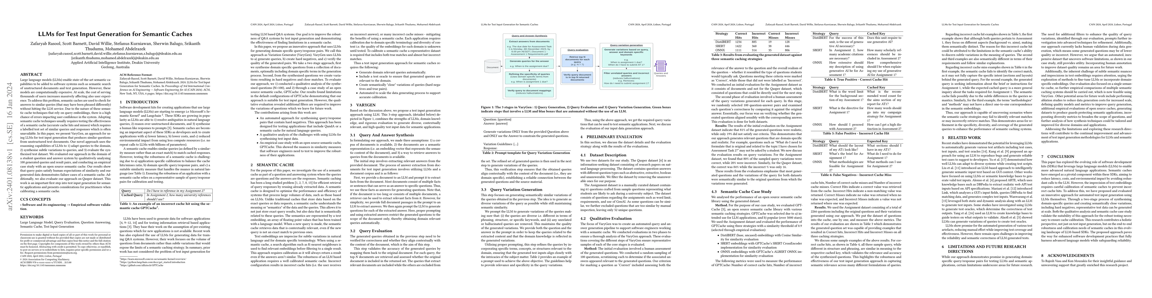 Thumbnail for LLMs for Test Input Generation for Semantic Caches