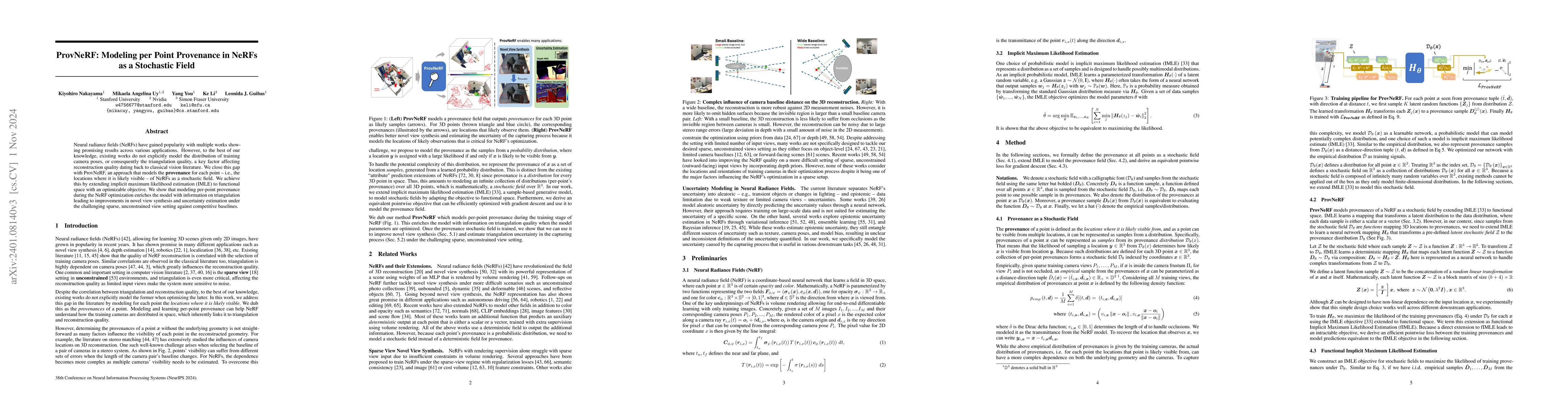 Thumbnail for ProvNeRF: Modeling per Point Provenance in NeRFs as a Stochastic Process