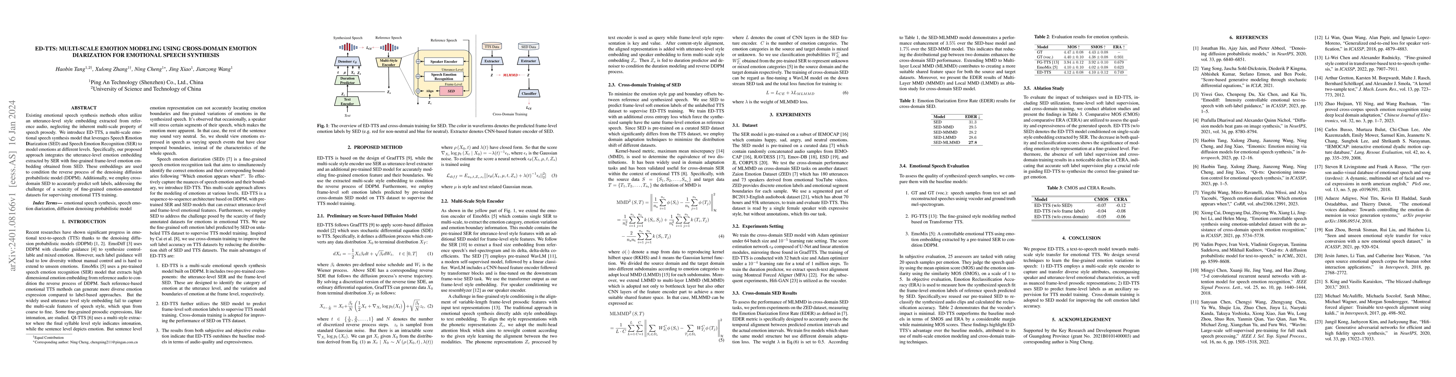 Thumbnail for ED-TTS: Multi-Scale Emotion Modeling using Cross-Domain Emotion
  Diarization for Emotional Speech Synthesis
