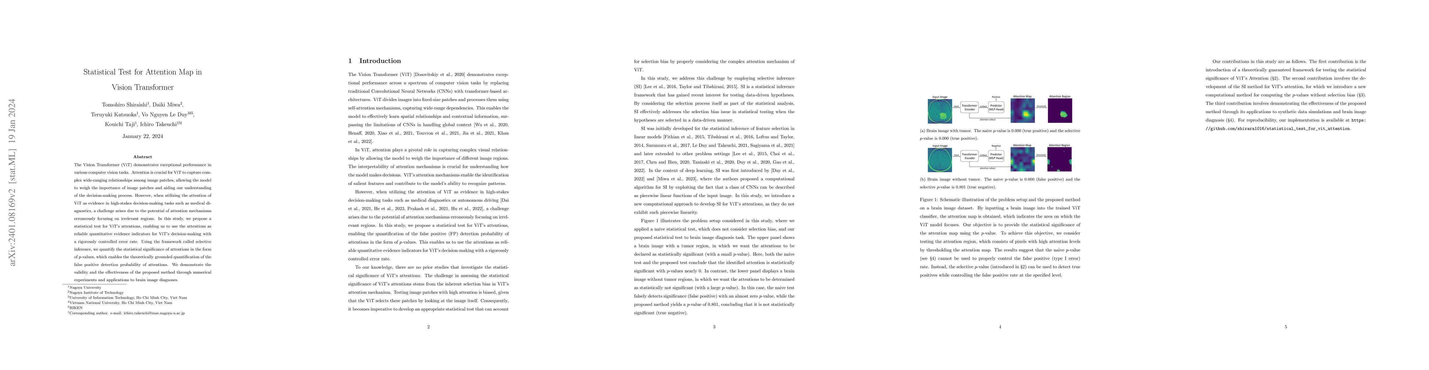 Thumbnail for Statistical Test for Attention Map in Vision Transformer