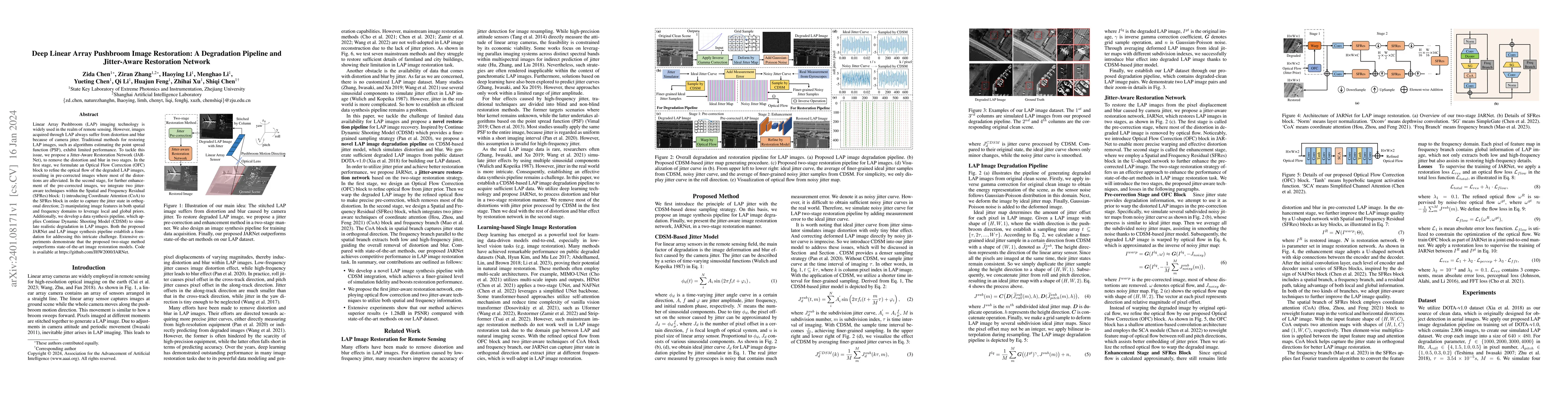 Thumbnail for Deep Linear Array Pushbroom Image Restoration: A Degradation Pipeline
  and Jitter-Aware Restoration Network