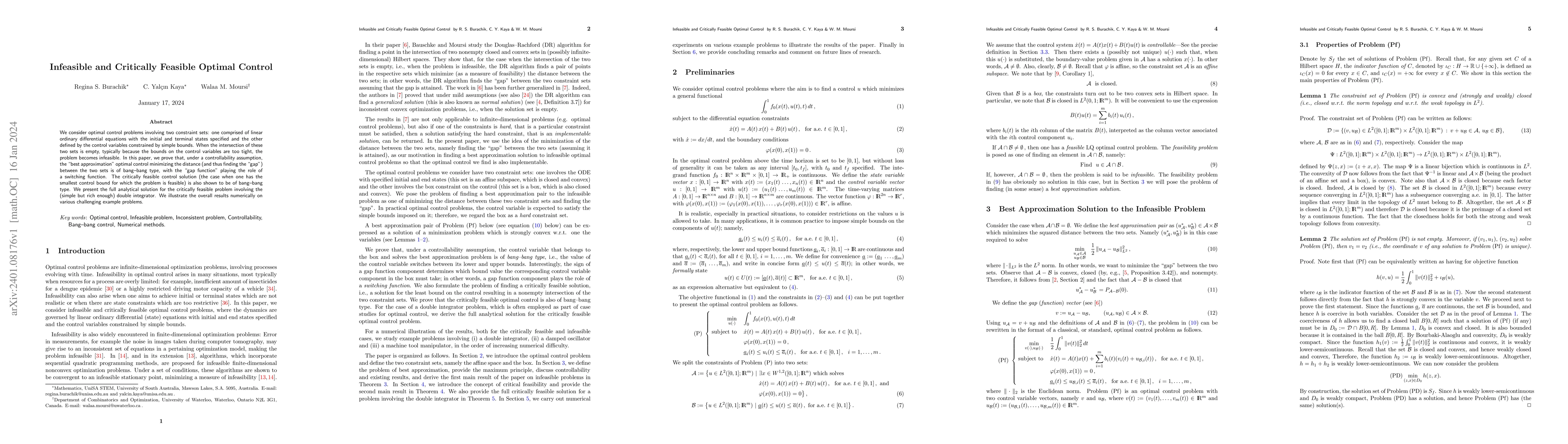 Thumbnail for Infeasible and Critically Feasible Optimal Control
