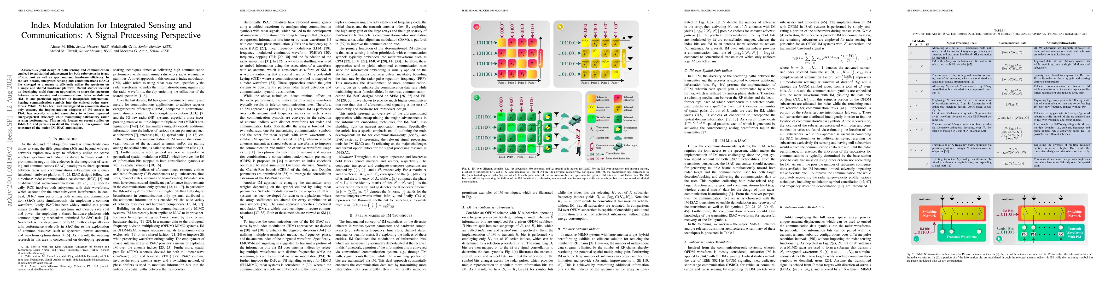 Thumbnail for Index Modulation for Integrated Sensing and Communications: A Signal
  Processing Perspective
