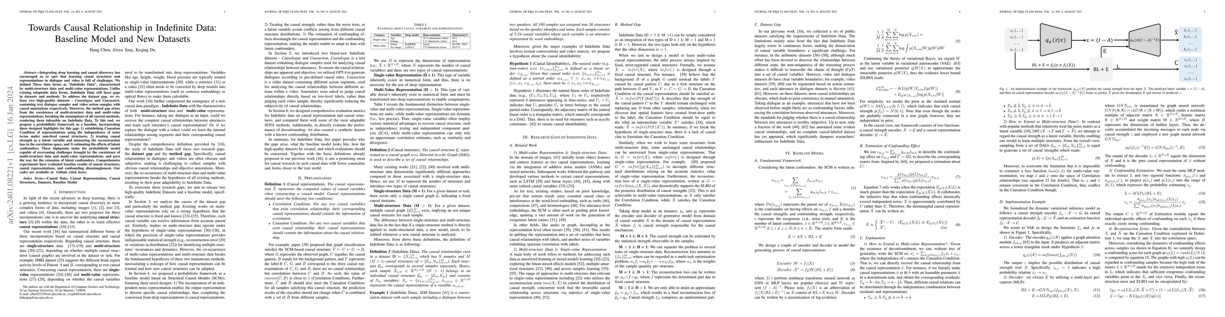 Thumbnail for Towards Causal Relationship in Indefinite Data: Baseline Model and New
  Datasets