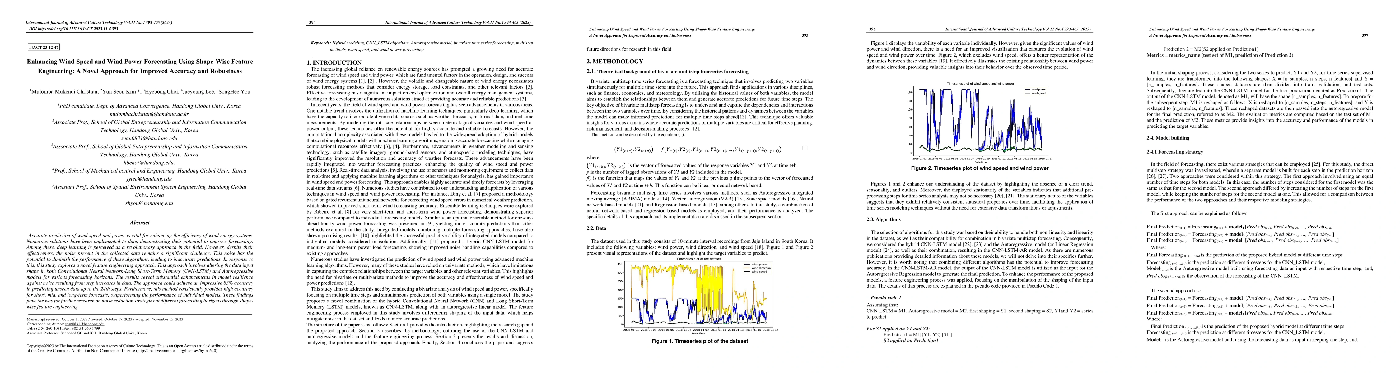 Thumbnail for Enhancing Wind Speed and Wind Power Forecasting Using Shape-Wise Feature
  Engineering: A Novel Approach for Improved Accuracy and Robustness
