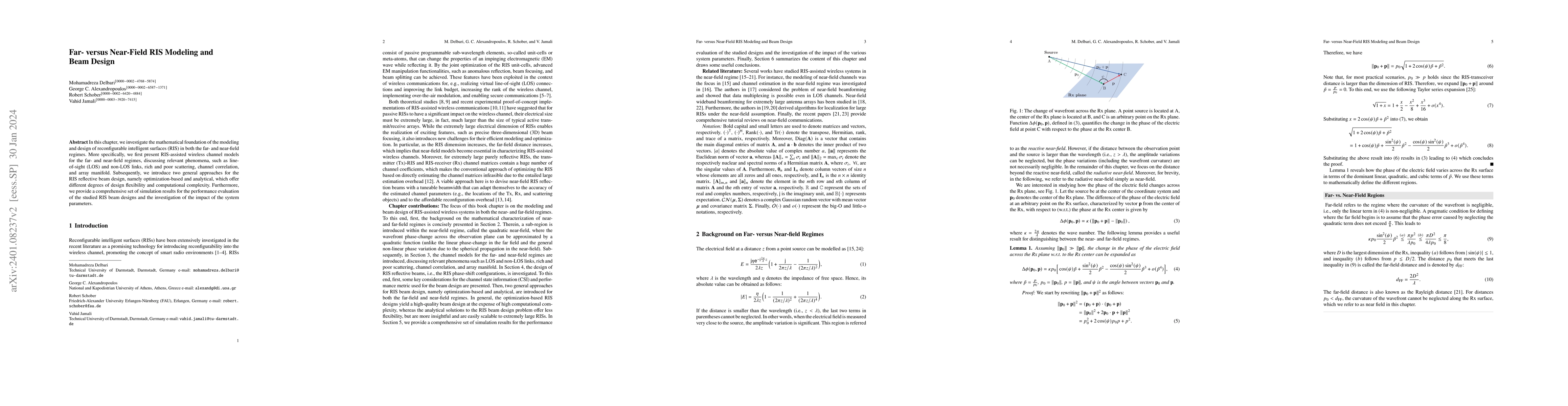 Thumbnail for Far- versus Near-Field RIS Modeling and Beam Design