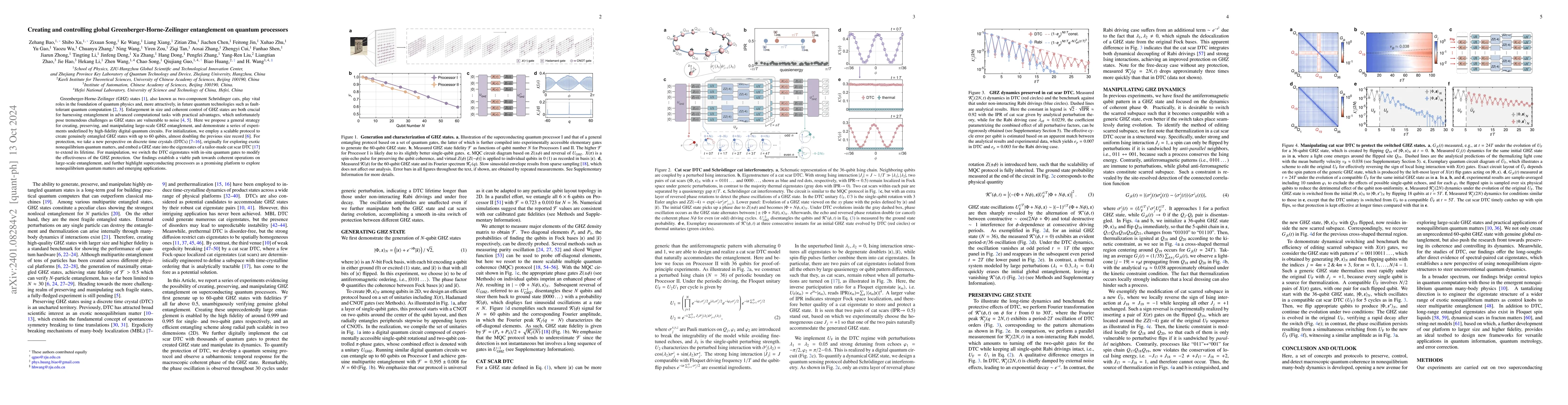 Thumbnail for Schr\"{o}dinger cats growing up to 60 qubits and dancing in a cat scar
  enforced discrete time crystal