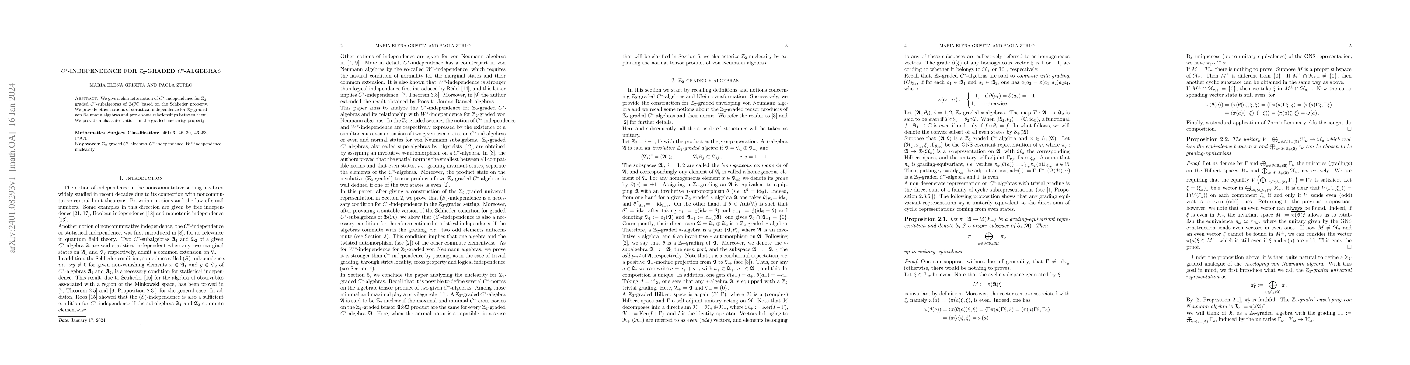 Thumbnail for $C^*$-independence for $\mathbb{Z}_2$-graded $C^*$-algebras