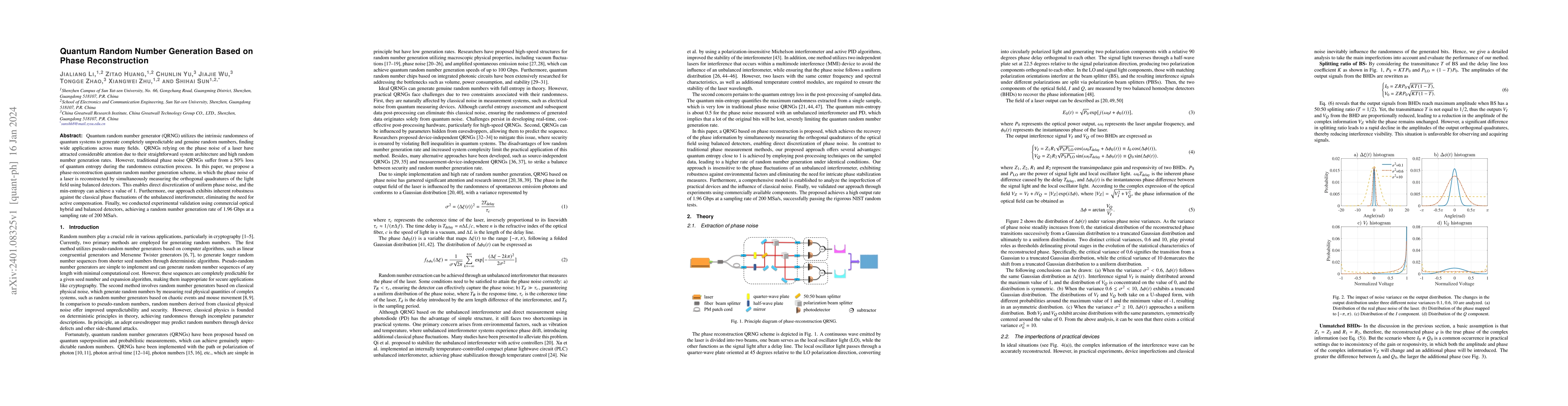 Thumbnail for Quantum Random Number Generation Based on Phase Reconstruction