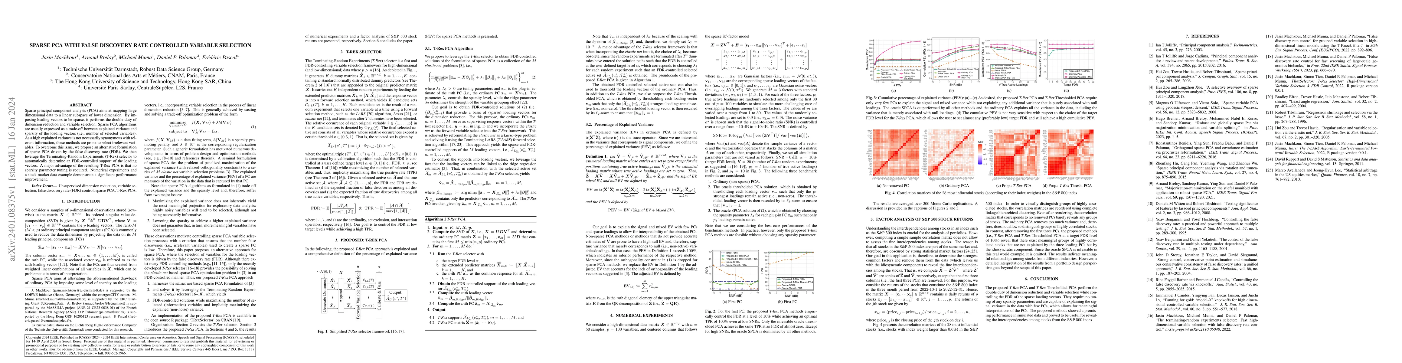 Thumbnail for Sparse PCA with False Discovery Rate Controlled Variable Selection