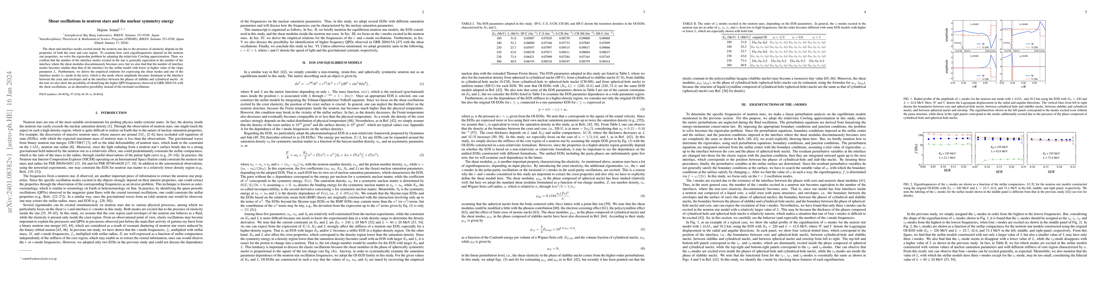 Thumbnail for Shear oscillations in neutron stars and the nuclear symmetry energy