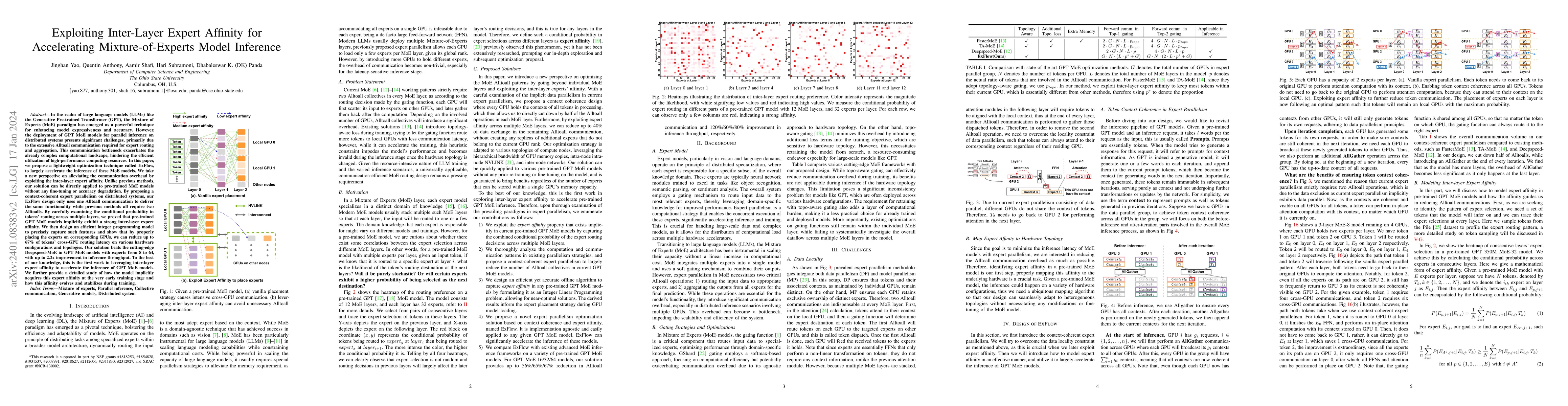 Thumbnail for Exploiting Inter-Layer Expert Affinity for Accelerating
  Mixture-of-Experts Model Inference