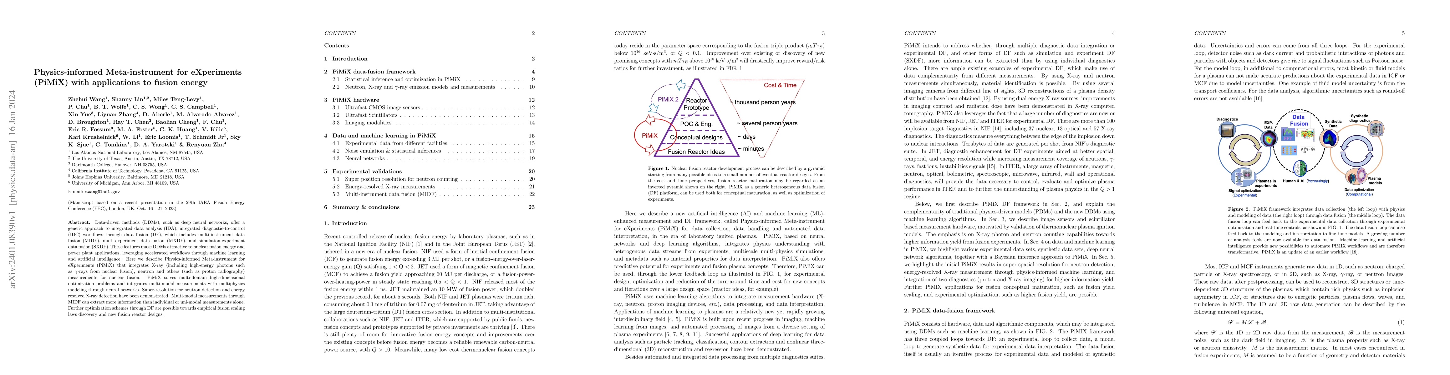 Thumbnail for Physics-informed Meta-instrument for eXperiments (PiMiX) with
  applications to fusion energy