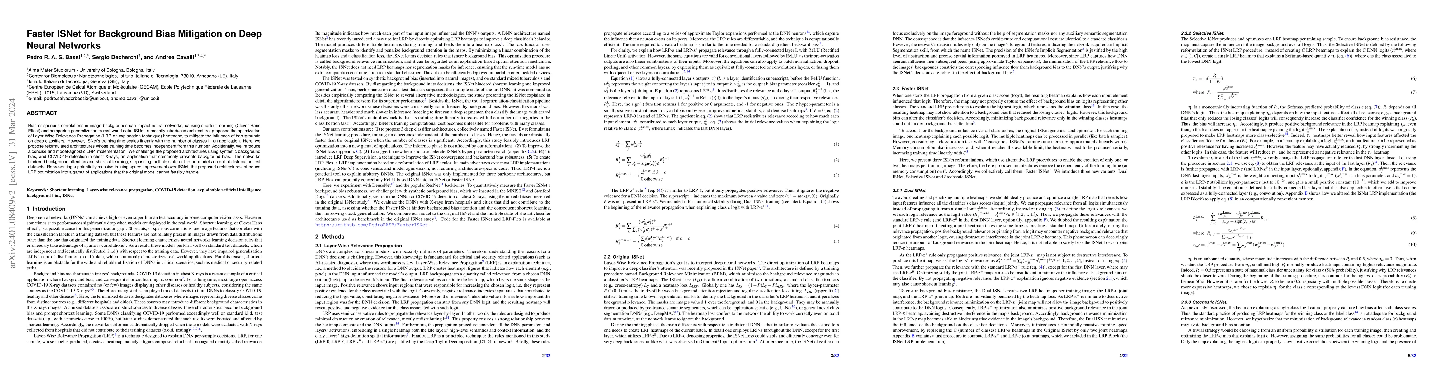 Thumbnail for Faster ISNet for Background Bias Mitigation on Deep Neural Networks