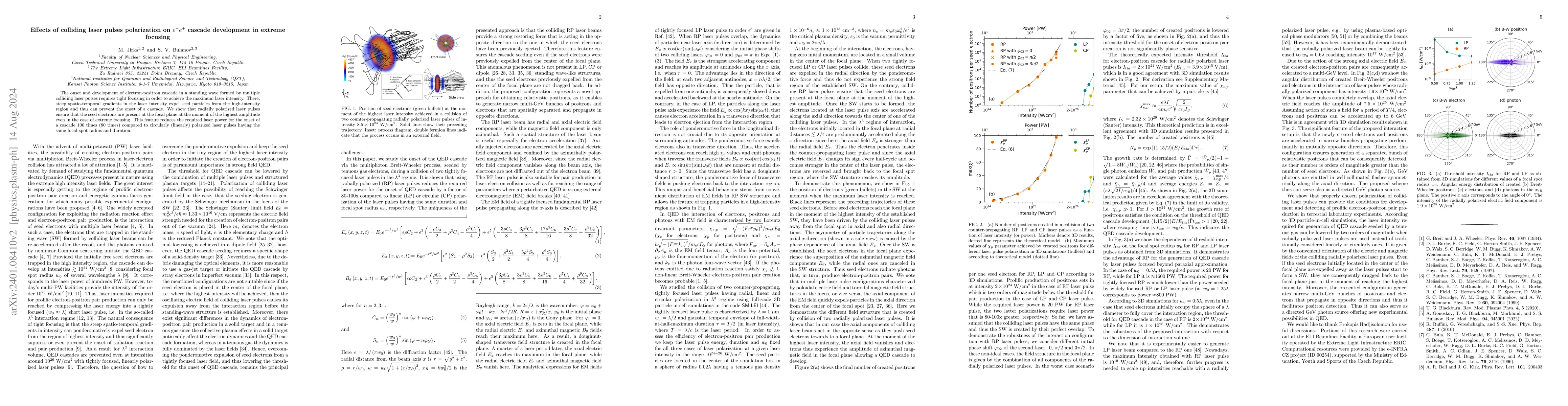 Thumbnail for Effects of colliding laser pulses polarization on $ e^{-}e^{+} $ cascade
  development in extreme focusing