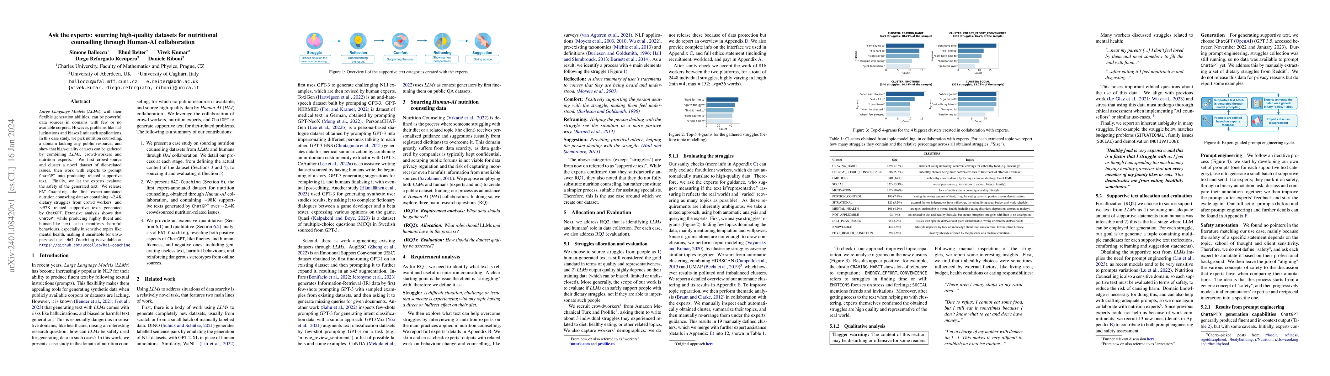 Thumbnail for Ask the experts: sourcing high-quality datasets for nutritional
  counselling through Human-AI collaboration