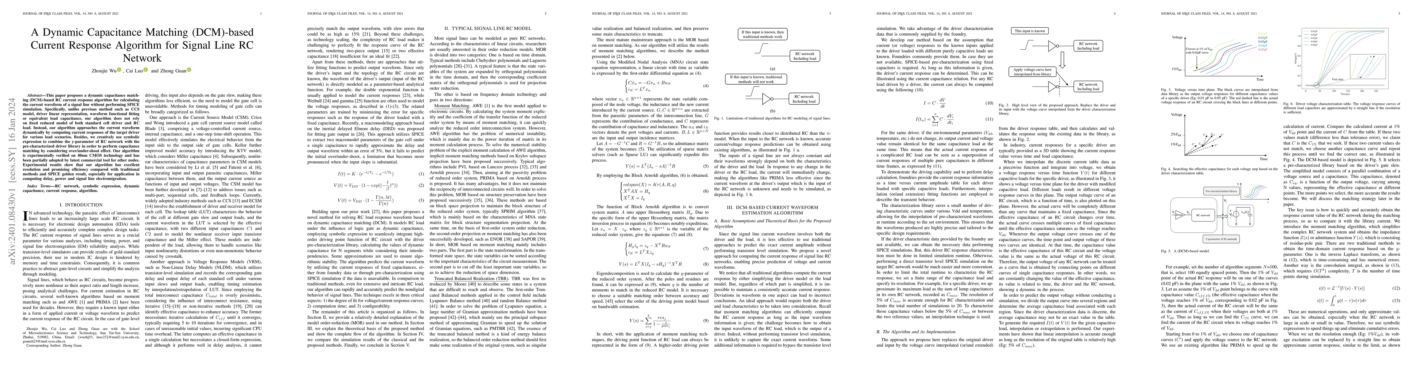 Thumbnail for A Dynamic Capacitance Matching (DCM)-based Current Response Algorithm
  for Signal Line RC Network