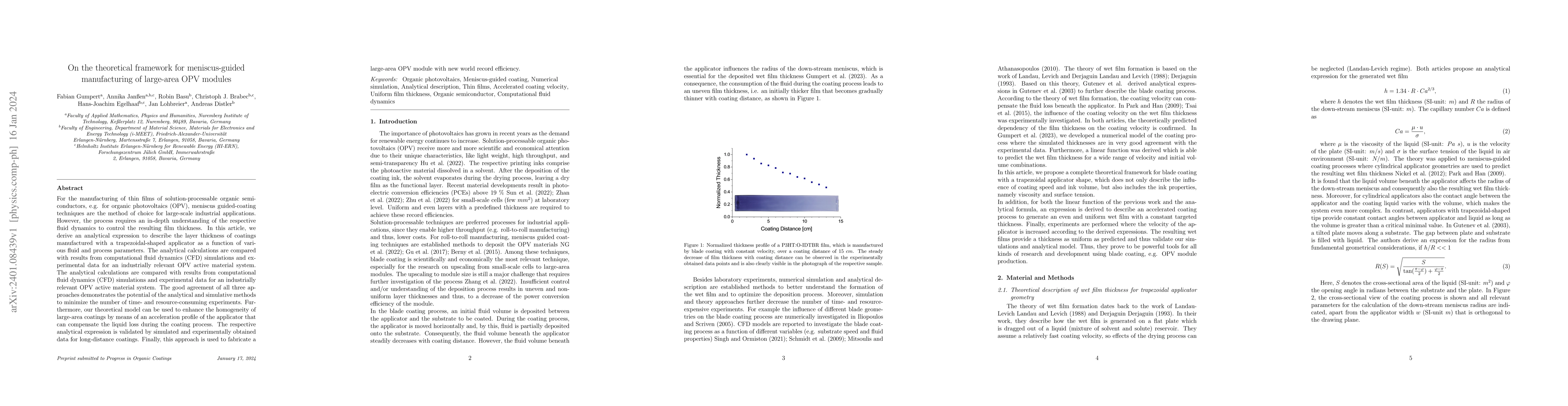 Thumbnail for On the theoretical framework for meniscus-guided manufacturing of
  large-area OPV modules