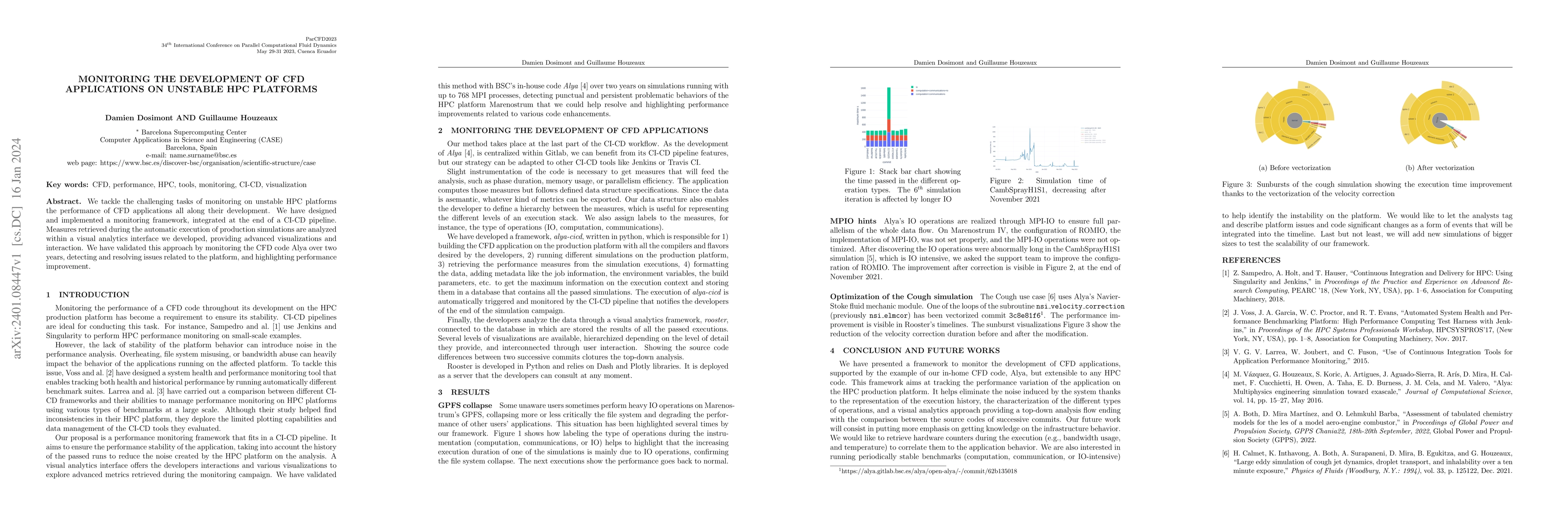 Thumbnail for Monitoring the development of CFD applications on unstable HPC platforms
