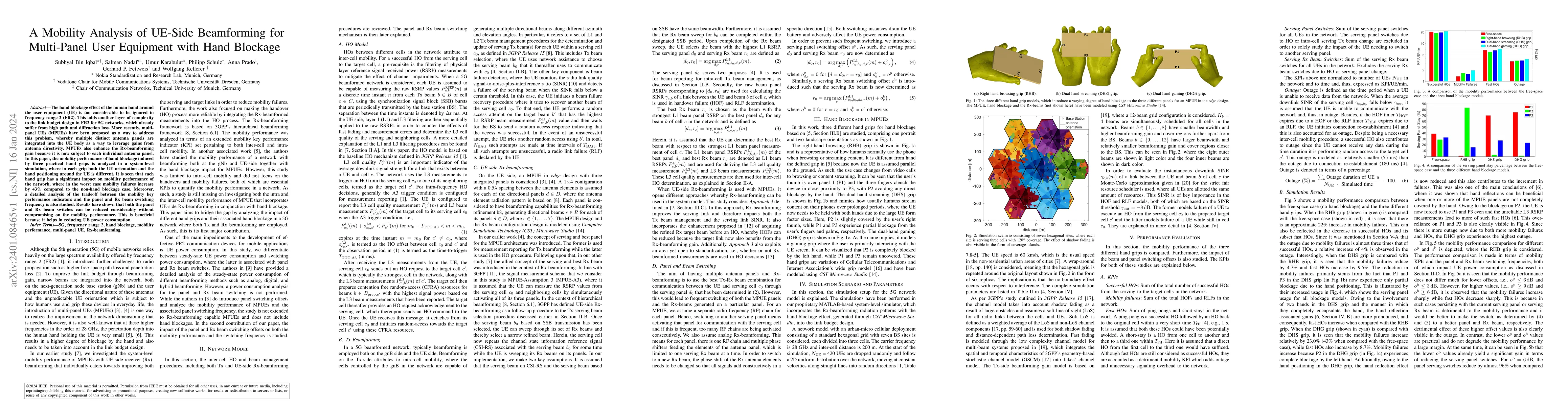 Thumbnail for A Mobility Analysis of UE-Side Beamforming for Multi-Panel User
  Equipment with Hand Blockage